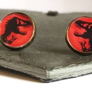 Handmade: We Have a T-Rex - studs/clip-ons/cufflinks - 3 FOR 2 OFFER (Promo code in description!)