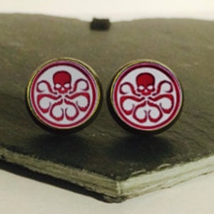 Ręcznie wykonane: Hail Hydra - ćwieki/klipsy/spinki do mankietów - OFERTA 3 ZA 2 (Kod promocyjny w opisie!)