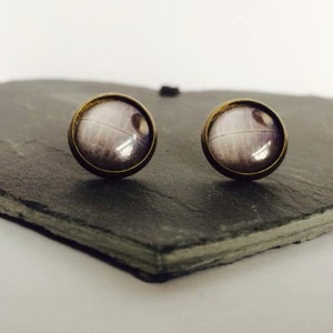 Handmade: That&#39;s No Moon - studs/clip-ons/cufflinks - 3 FOR 2 OFFER (Promo code in description!)