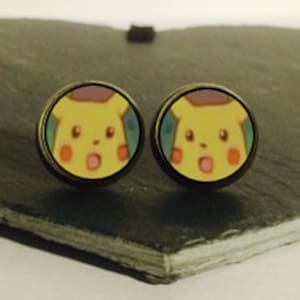 aanbieding! Meme-serie: Pikachu - studs/clip-ons/manchetknopen - 3 VOOR 2 AANBIEDING (promotiecode in beschrijving!)