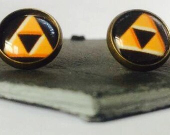 Handmade: Triforce - studs/clip-ons/cufflinks - 3 FOR 2 OFFER (Promo code in description!)