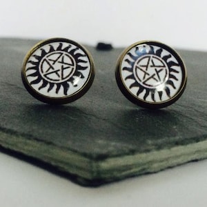 Fatto a mano: Pentagramma non naturale - borchie/clip/gemelli - OFFERTA 3 PER 2 (codice promozionale nella descrizione!)