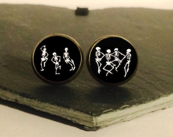 offer! Meme Series: Spooky Scary Skeletons  - studs/clip-ons/cufflinks - 3 FOR 2 OFFER (Promo code in description!)