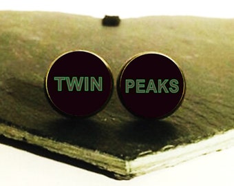 3 FOR 2 OFFER (Promo code in description!) ~ Twin Peaks (Style 3) - studs/clip-ons/cufflinks/badge