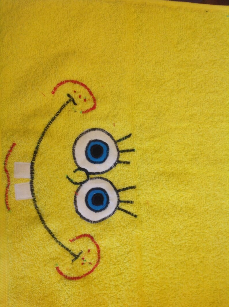 Spongebob Handmade Kids Hooded Towel Etsy