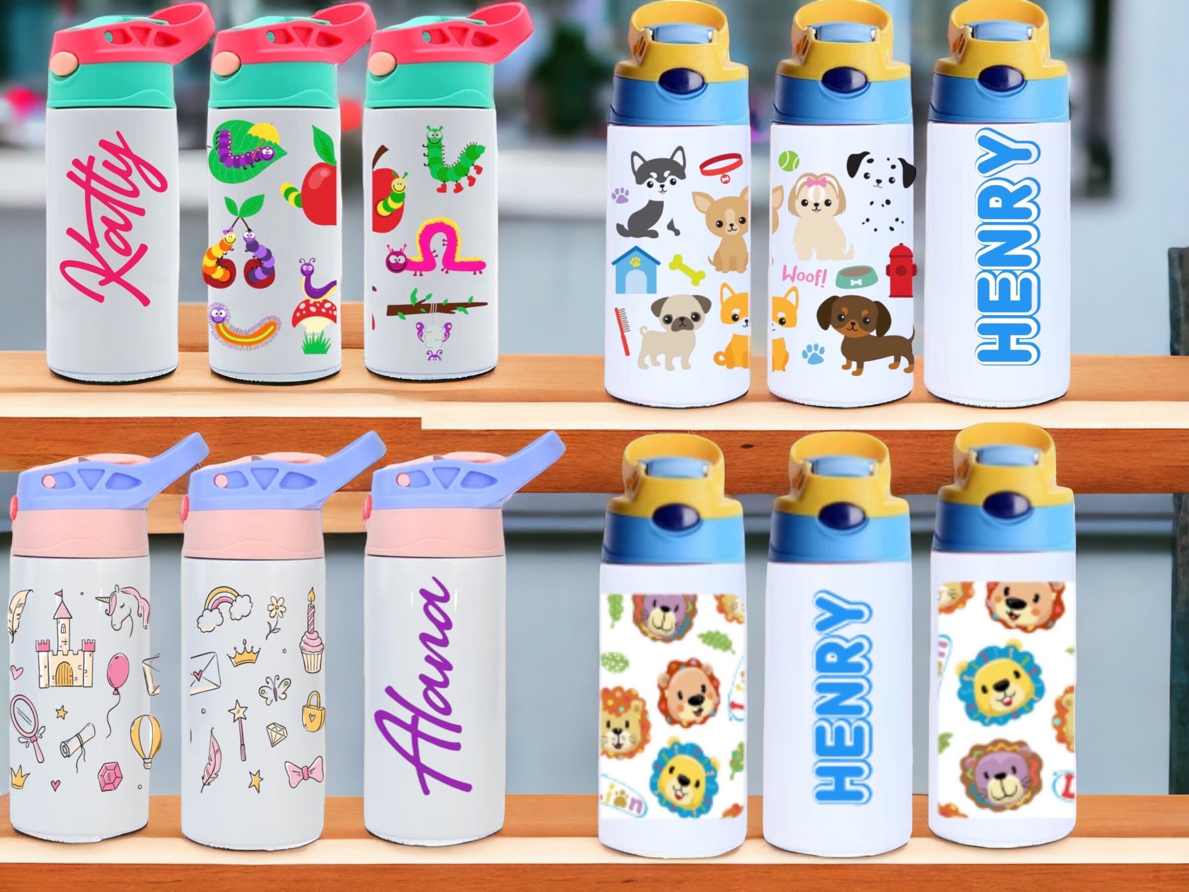 Personalized Children Water Bottle, Kids 12 Oz Tumbler, Variety of ...