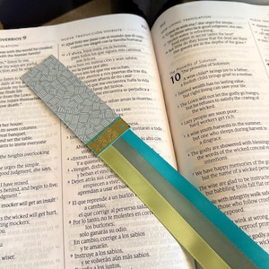 BIBLE BOOKMARK RIBBON, Christian Bookmark, Scripture Gift, Prayer Journal Accessory, Bible Study Tool, Bible Page Marker, Ribbon Bookmark