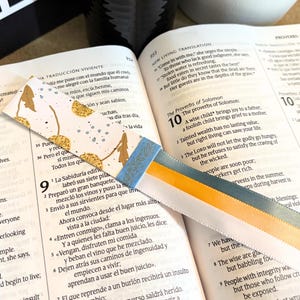 BIBLE BOOKMARK RIBBON, Christian Bookmark, Scripture Gift, Prayer Journal Accessory, Bible Study Tool, Bible Page Marker, Ribbon Bookmark