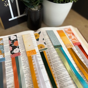 BIBLE BOOKMARK RIBBON Sets, Christian Bookmark, Bible Gifts, Prayer Journal Accessory, Bible Study Tool, Bible Page Marker, Ribbon Bookmark