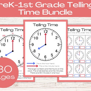 May include: A printable worksheet for teaching children how to tell time. The worksheet features three analog clocks with hands pointing to different times. The worksheet includes the text "Telling Time" and "Write in the time under the clock".