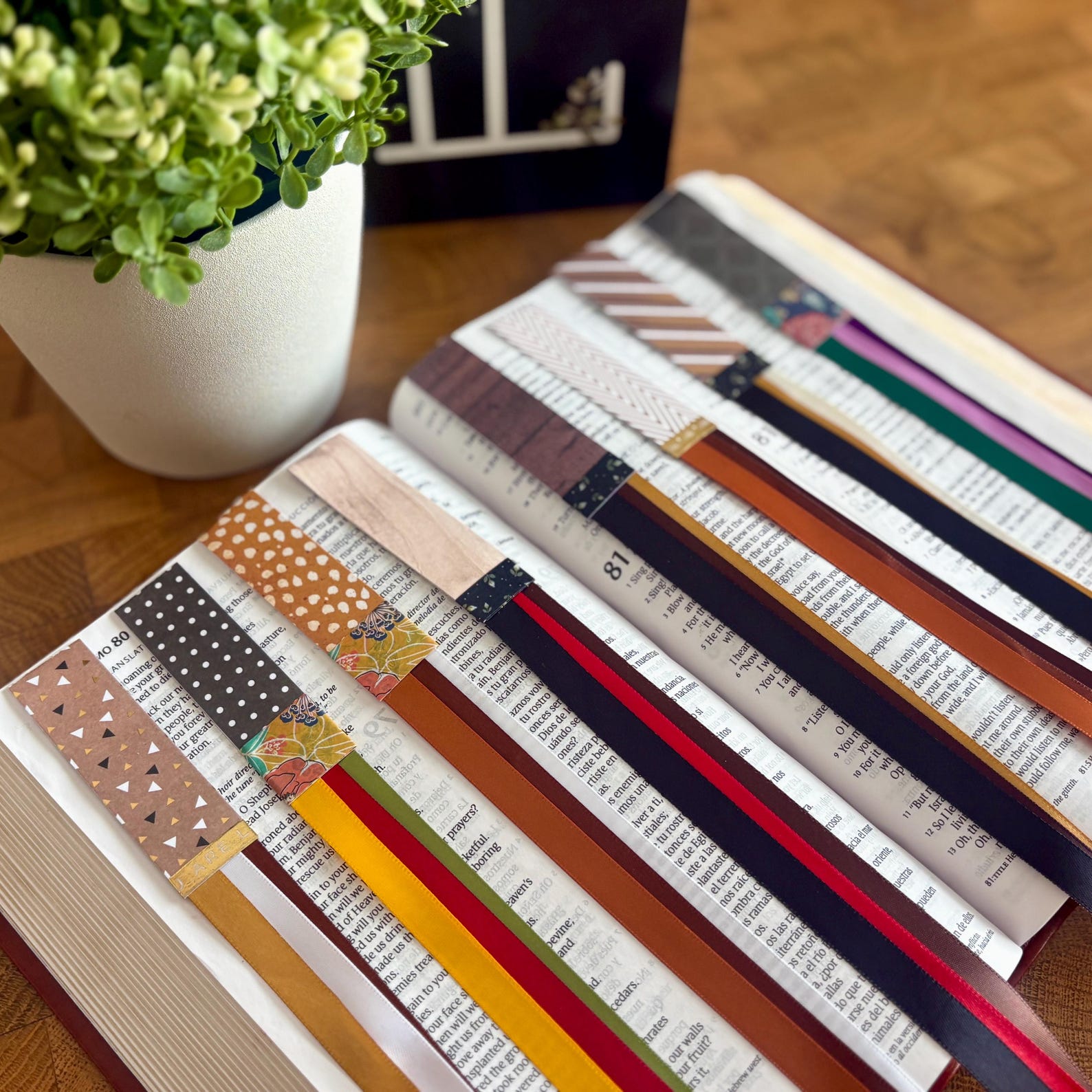 Bible Script Ribbon Bible Bookmark Ribbon Set: Christian Scripture Gift, Prayer Accessory ...