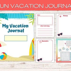 KID TRAVEL PRINTABLES, Printable Vacation Journal, Printable Packing ...