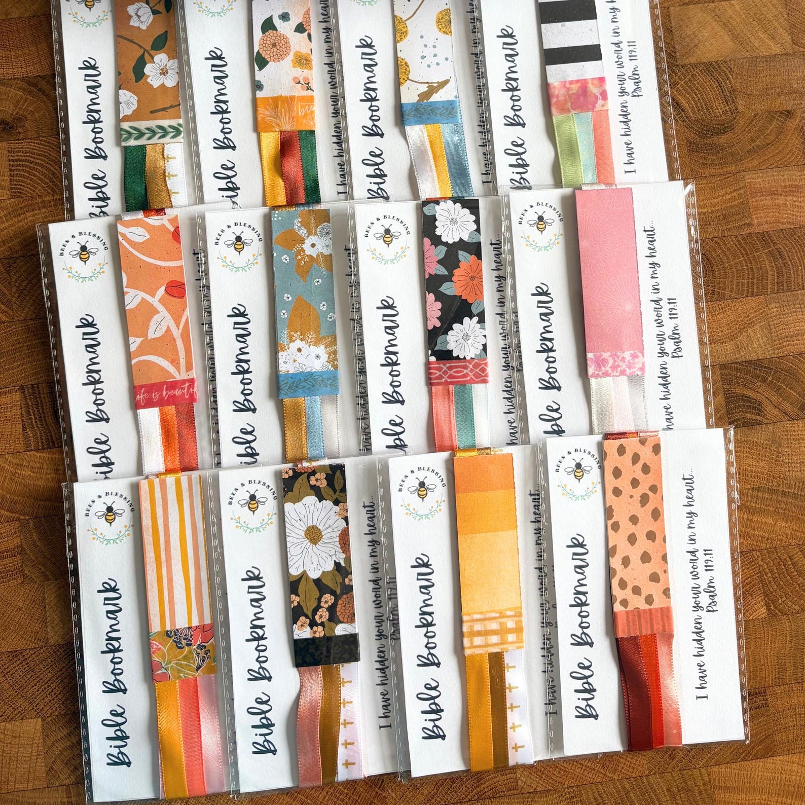 Bable Ribbon Bible Bookmark Ribbon Set: Christian Scripture Gift, Prayer Accessory ...