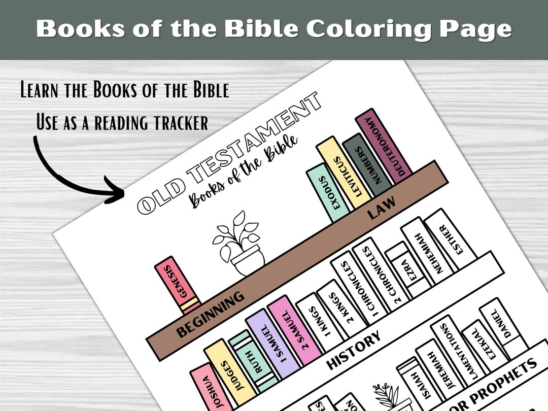 BOOKS of the BIBLE PRINTABLE, Books of the Bible Coloring Page, Books ...