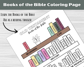 Coloriage des Livres de la Bible : outil de suivi de la lecture de la Bible (PDF imprimable)