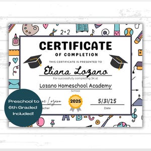 2025 DRUCKBARE GRADUATION DIPLOMA, Abschlussdiplom, Sofort Download Schulzertifikat, Vorschuldiplom, Kindergartendiplom