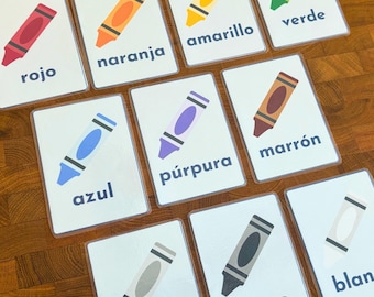 Spanish Colors Flashcards: Bilingual Learning for Kids (Digital Download)