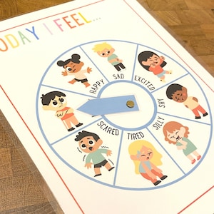 Feelings Wheel Printable: Kids Emotion Learning Activity (PDF Download ...
