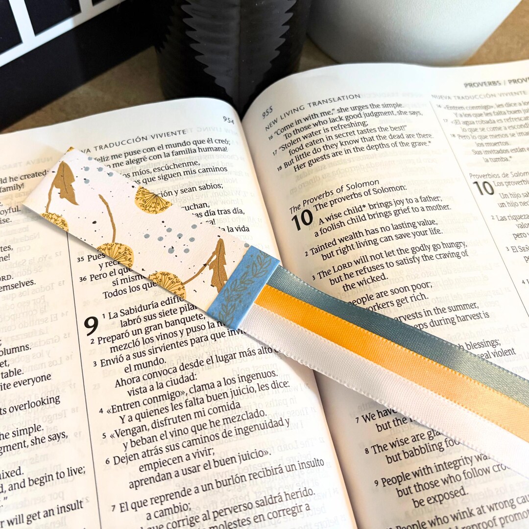 Bible Script Ribbon Handmade Ribbon Bible Bookmark: Christian Scripture Gift - Etsy