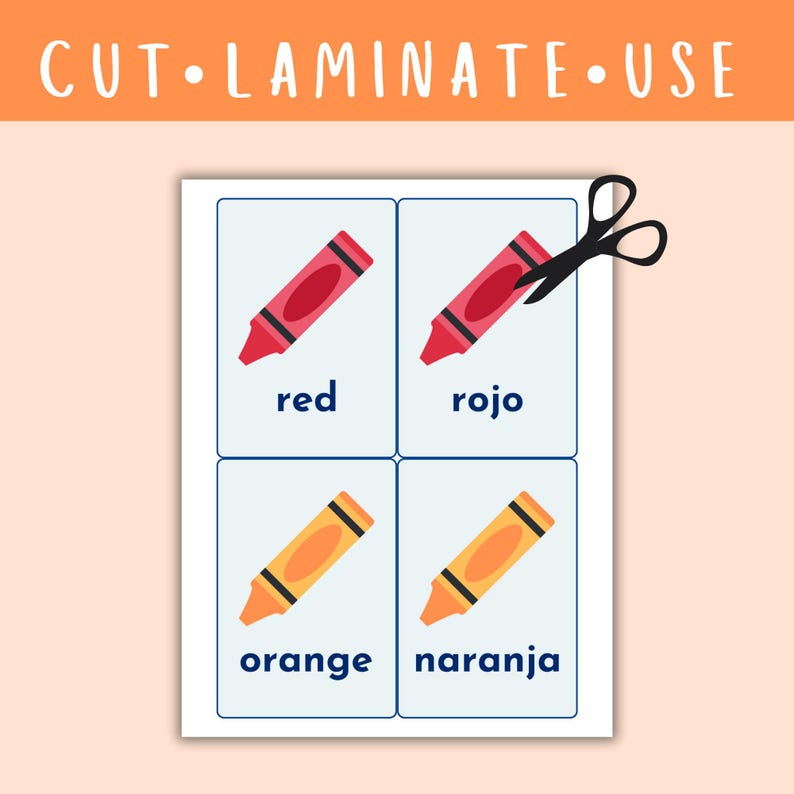 Spanish Colors Flashcards: Bilingual Learning for Kids (digital ...