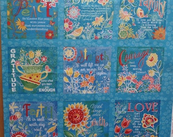 Faithfully Yours Inspirational Panels by Clothworks Fabric