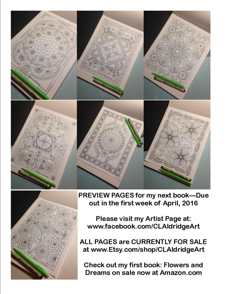 Adult Coloring Book of FLOWER INSPIRATIONS: Beautiful Floral Patterns ...