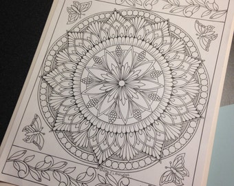 Ornamental Flower Mandala #006 Coloring Page - Full Page Edition