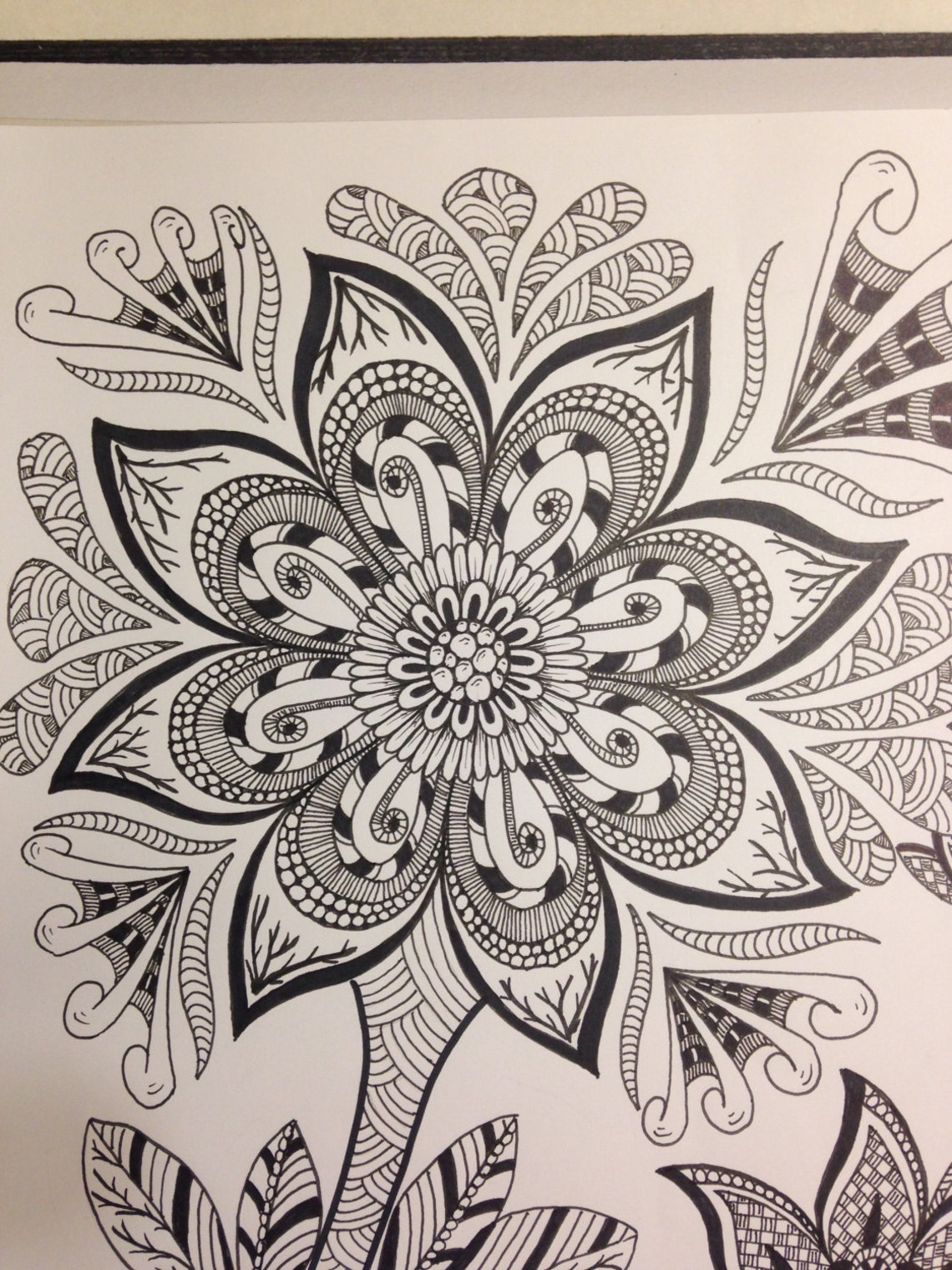 Branch of the Wildflower Tree #1, Fantasy Flowers, Hand Drawn ...