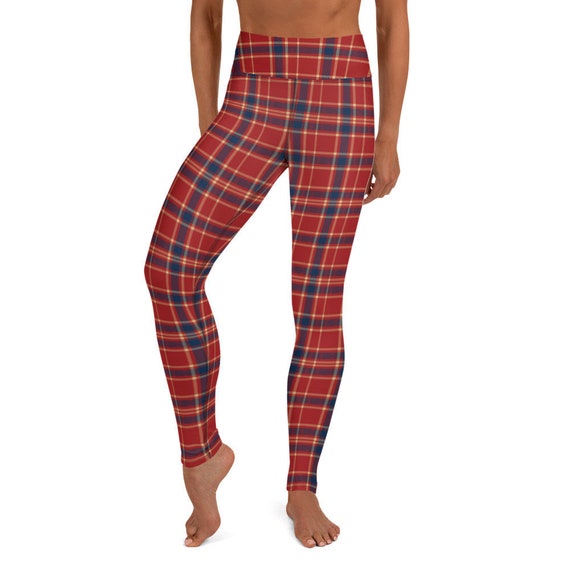 red checkered leggings
