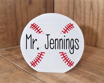 Baseball Coach Name Plate, Personalized Baseball Coach Gift, Coach Appreciation Gift, Coach Christmas Gift, Baseball Player Gift, Coach Gift