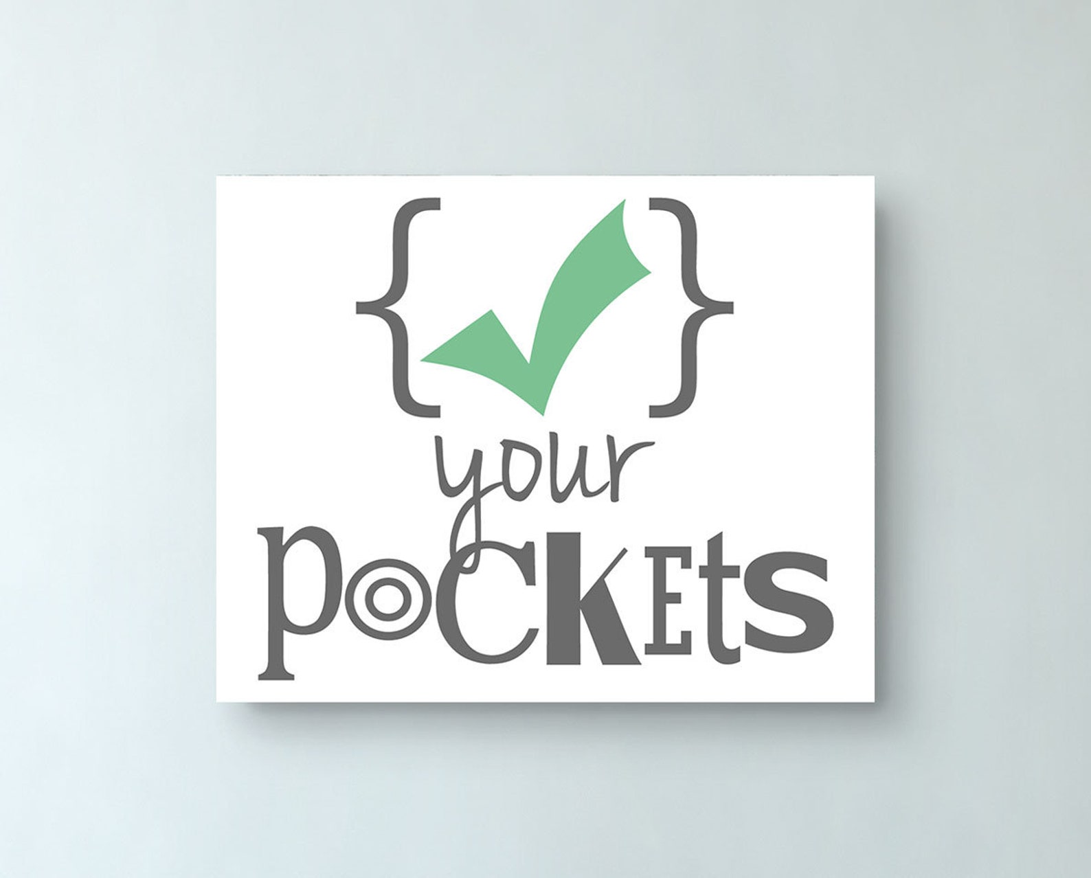 Check Your Pockets Sign Laundry Room Decor Laundry Room | Etsy