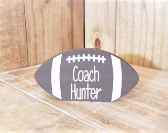 Personalized Football Name Plate, Football Name Plate, Football Gifts, Personalized Football, Football Coach Gifts, Coach Appreciation