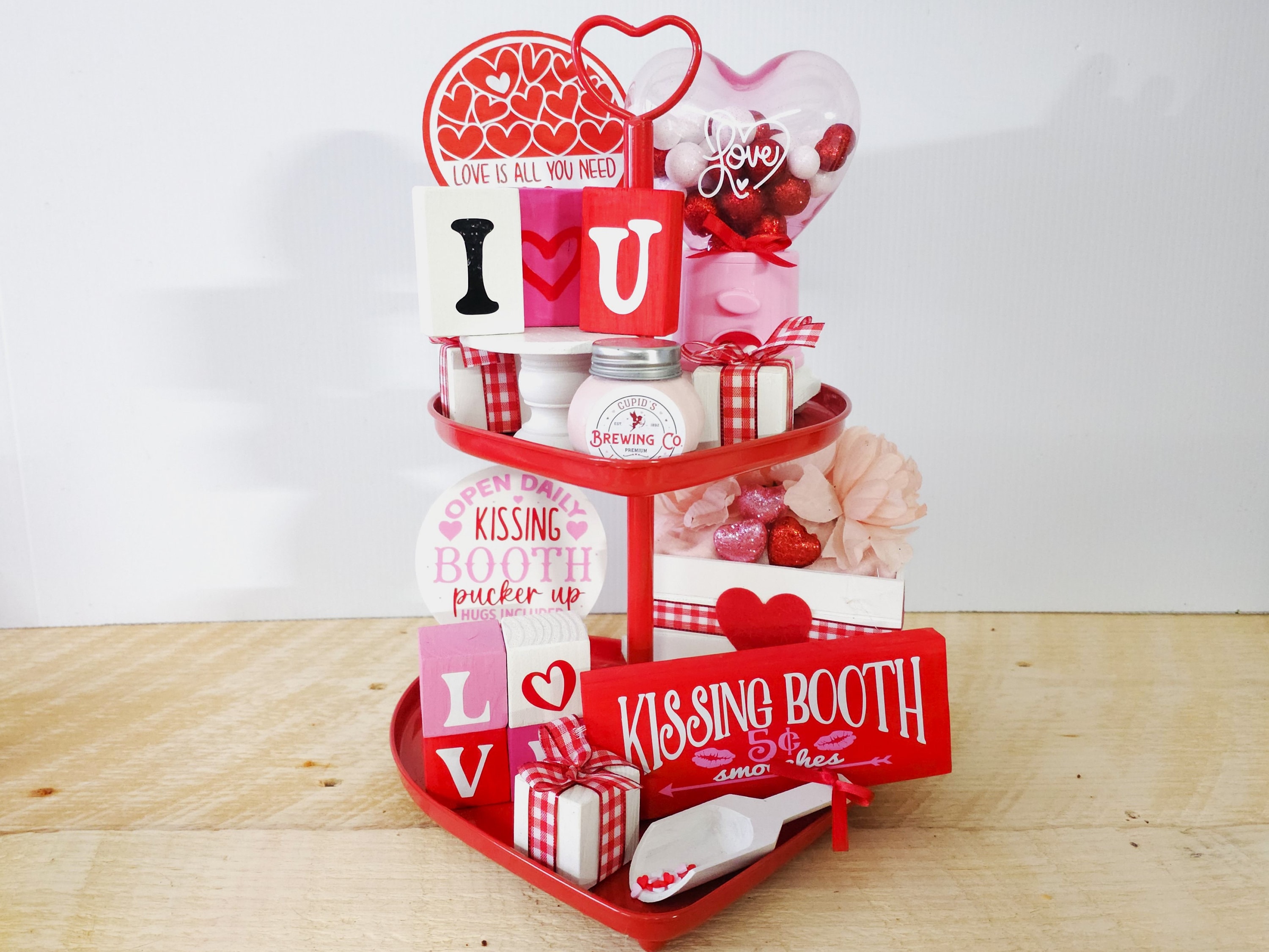 Valentine Tiered Tray Decor Bundle: Mini Signs & Blocks - Etsy