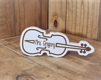 Violin Shaped Personalized Name Plate, Violin Player Gift, Band Gifts, Orchestra Gifts, Marching Band Gifts, Band Teacher Gifts, Violin Gift