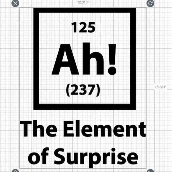 Ah! The Element of Surprise Digital Download SVG