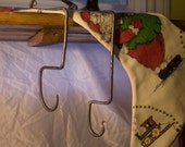 One 4 quot wrought iron stocking hook, custom holiday decor