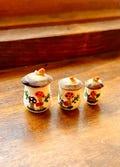 Miniature Merry Mushroom Canisters for dollhouse, trinket 1:12 scale Set of 3, Vintage kitchen- Updated for 2026