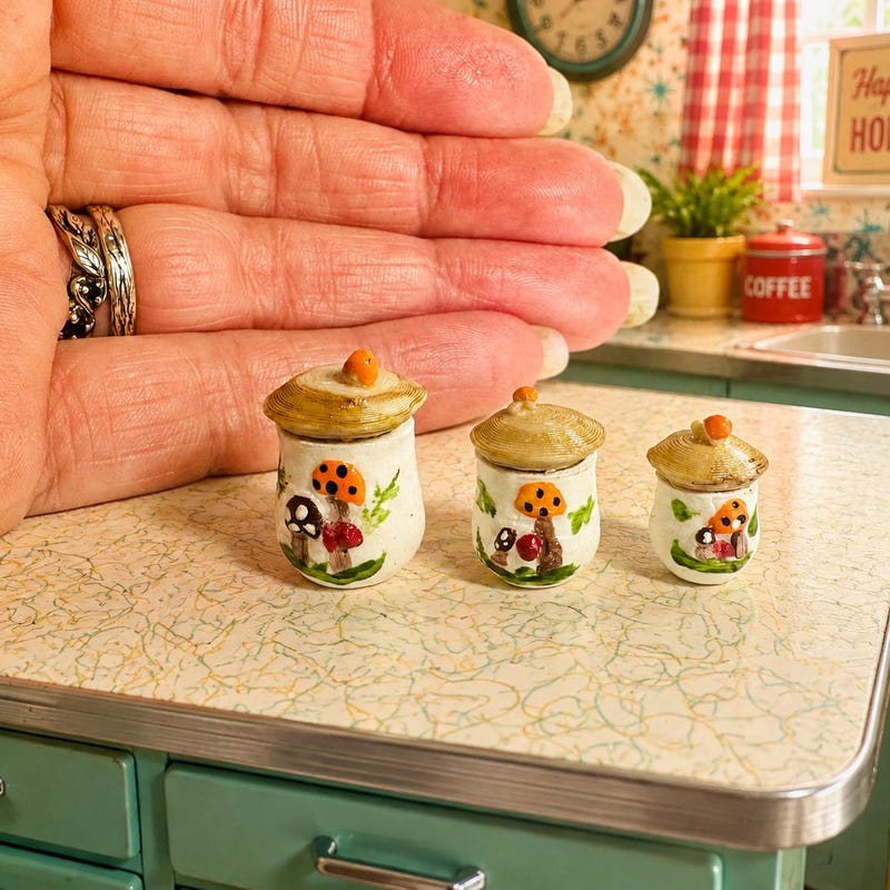 Vintage Mini Mushrooms - Etsy