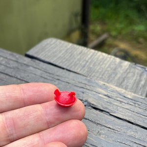 Micro Hen on Nest replica, Very Tiny! For dollhouse 1/12 scale, printer tray, 3d printed Red