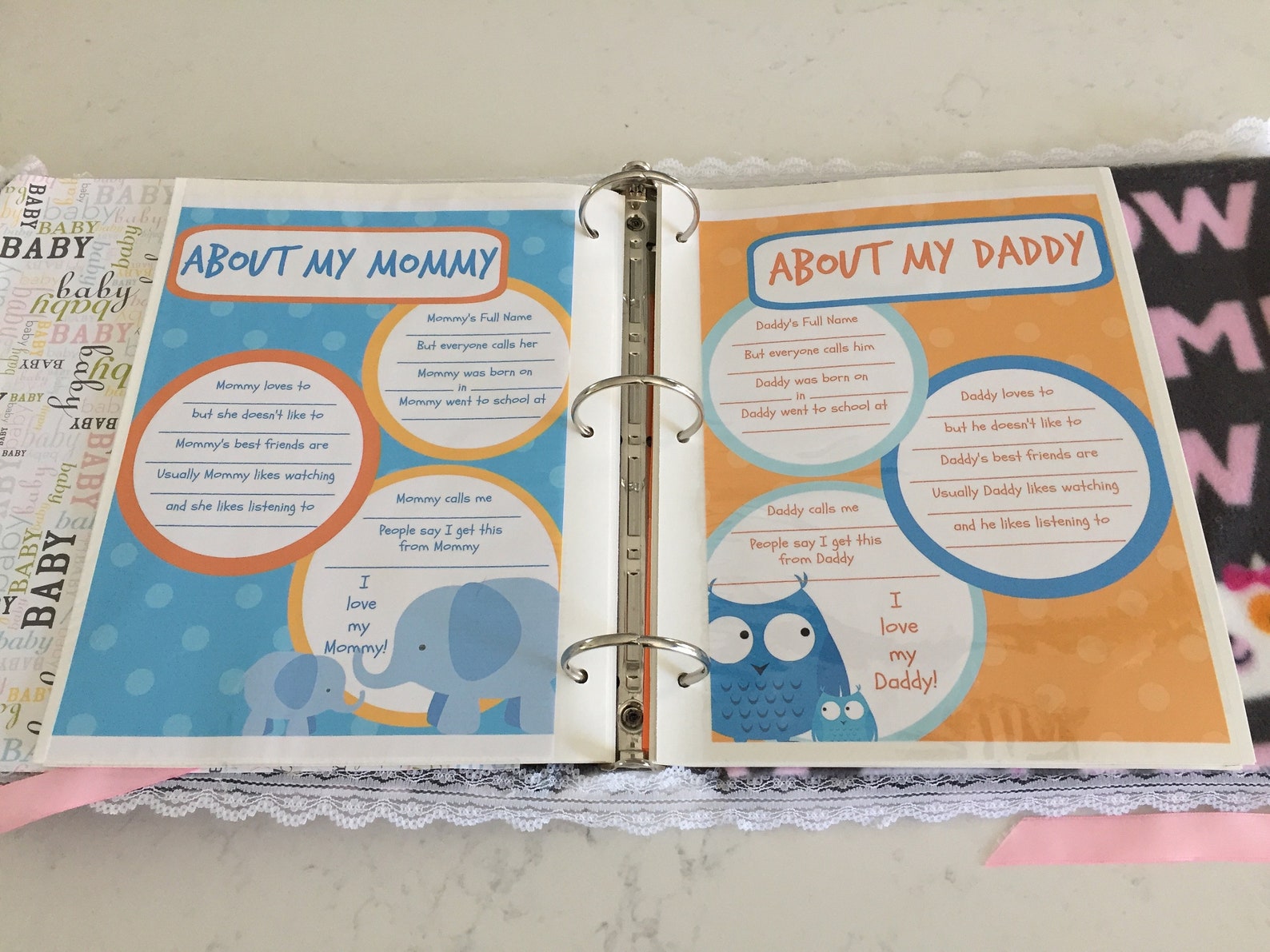 Baby Journal with all pages to fill in Etsy