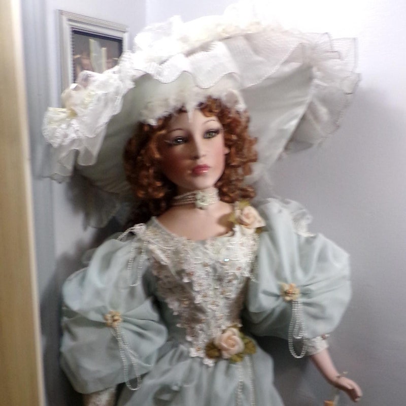Poupée D'artiste En Porcelaine NJSF – 31 Cm – Vintage – Fabriquée En France – Rare