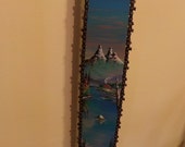 Painted Saw Blade, Hand Painted One of a Kind , Vintage Chainsaw Bar. Home Decor, Man cave gift, home decor, rustic decor, Morethebuckles