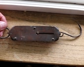 Vintage Brass scale, Morton s hanging scale, old brass hanging scale, gift for him, rustic décor, brass fishing scale, Morethebuckles