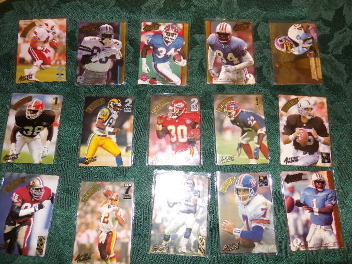 Action Packed Vintage Football Cards Two Warren Moon John Etsy