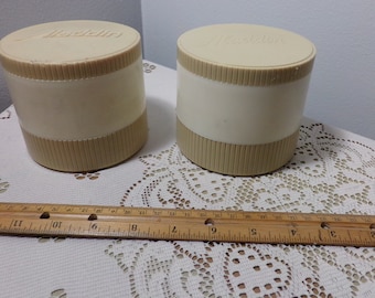 Vintage Aladdin Modelo #7000 Thermoes Jar caliente frío aislado, conjunto de termo aislado, Morethebuckles, conjunto de termo de sopa caliente/fría, almuerzo para niños