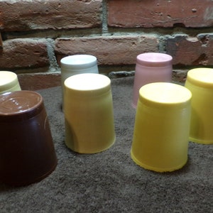Tupperware 1251 Tumbler Glasses lot, 7 Tupperware 6 oz juice glasses lot, Tupperware juice glasses lot, Morethebuckles, kids juice glasses