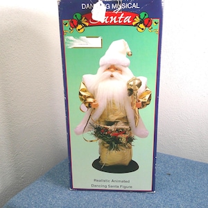Vintage World Bizarre Dancing Musical Santa Animated #80072 Boxed 1990's Working