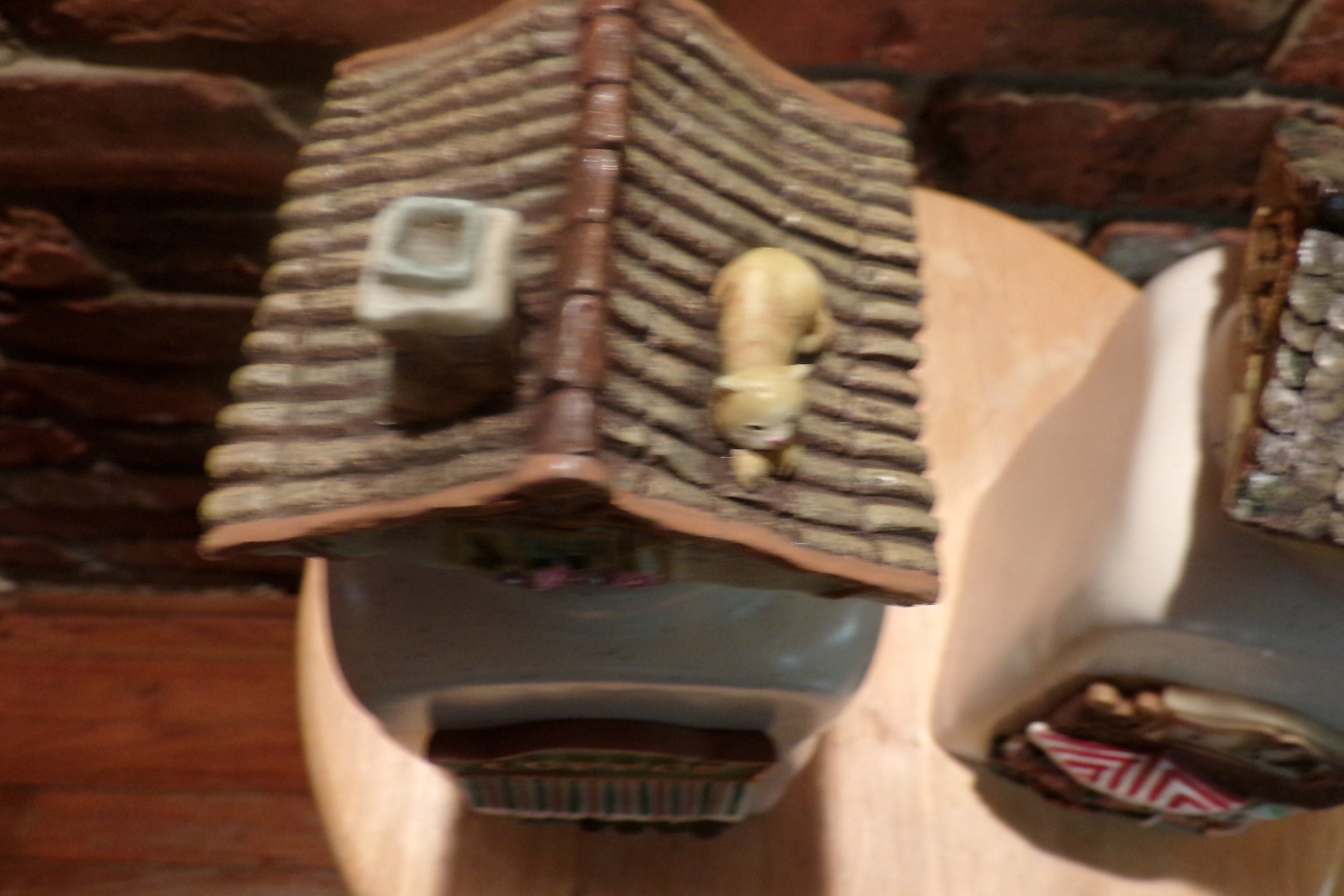 Vintage house shaped canisters Ceramic house shaped tea Etsy