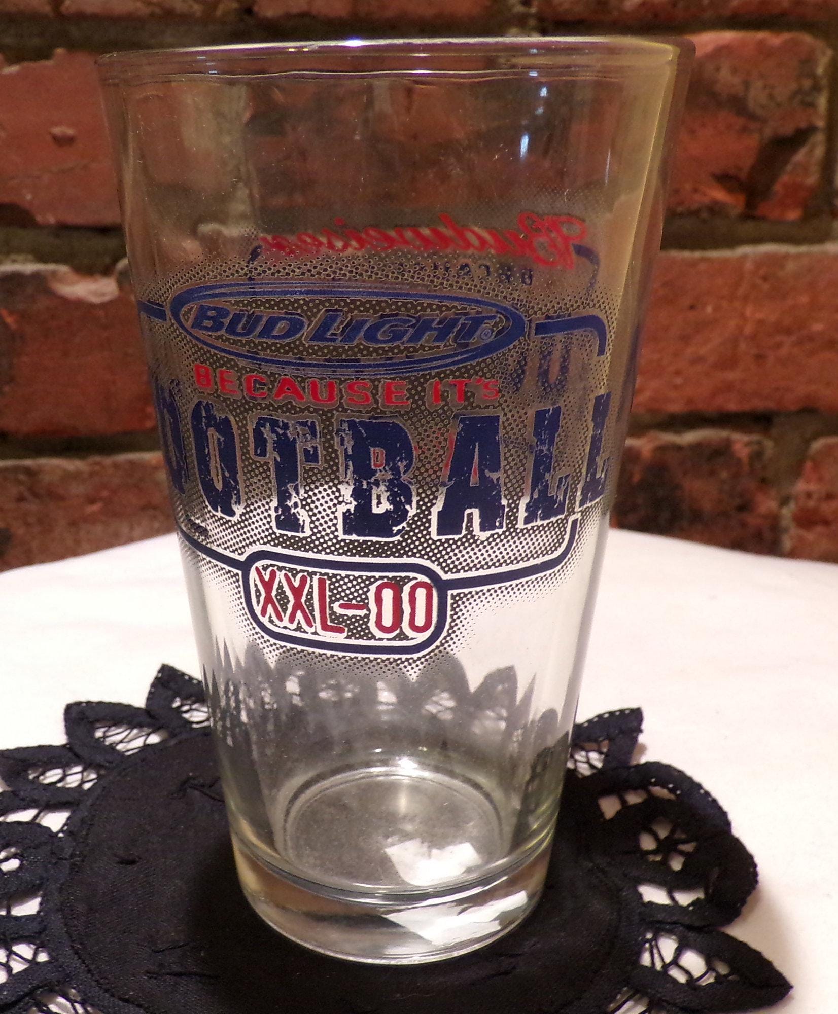 1997 budweiser bottle pint size with football helmet Vintage banner beer NFL helmets 18