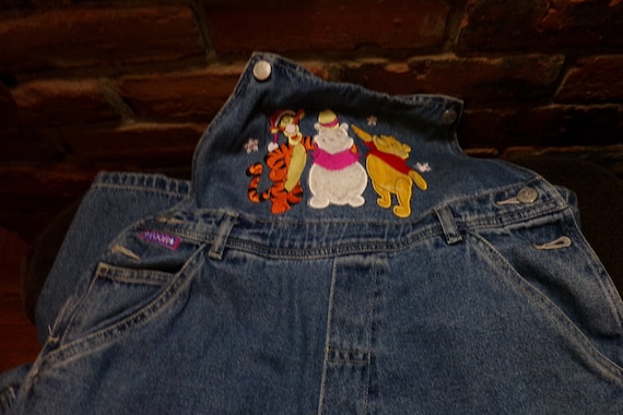 Vintage Winnie the Pooh Snowflake overalls, Winni… - image 1